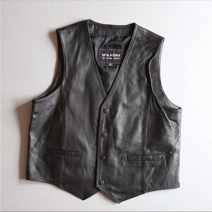 Vintage 1990’s Y2K Wilsons Black Leather Vest - Large